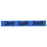 Liberté, Egalité, Sororité® Lambswool Feminist Slogan Scarf in Klein & Navy Scarves Black & Beech