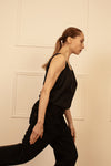 Luxury Silk Satin Tank Top in Black by Lora Gene