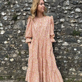 Sustainable style – The Grace Dress in Confetti Print, crafted from 100% deadstock cotton and designed for timeless wear.