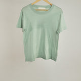 Mint Luxe Silk Knitted T-Shirt