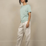 Mint Luxe Silk Knitted T-Shirt