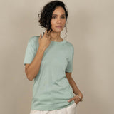 Mint Luxe Silk Knitted T-Shirt