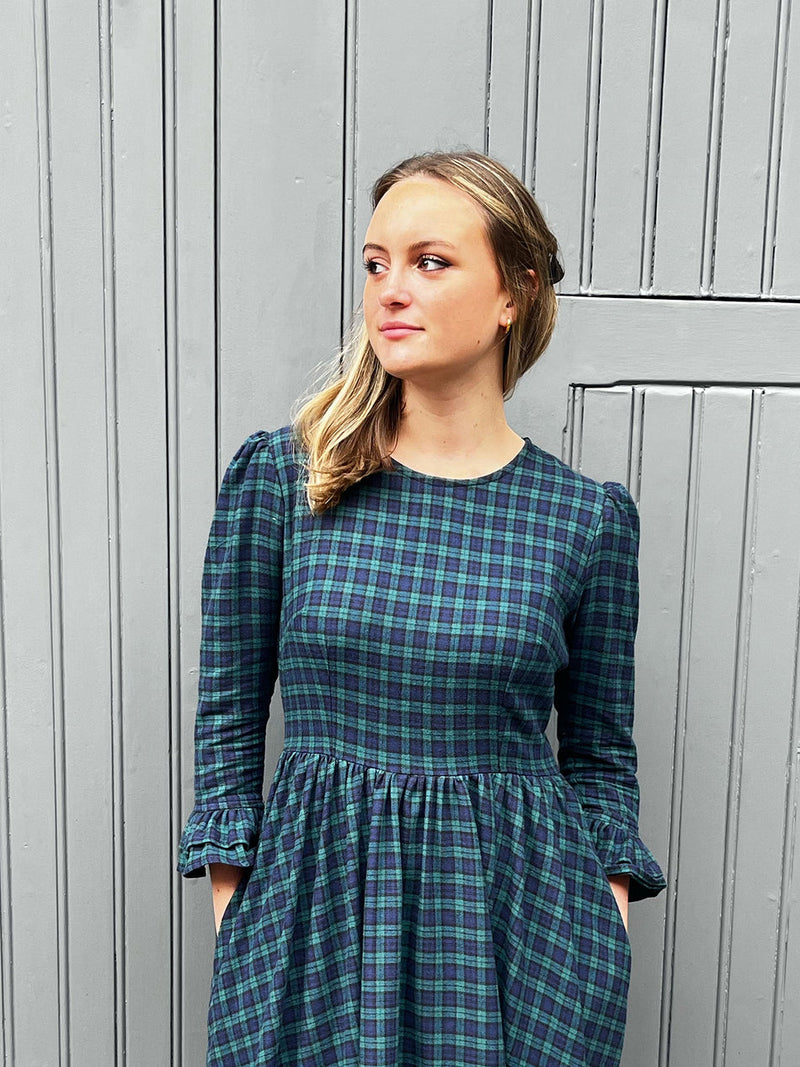 Felicity Dress in Blackwatch Tartan by The Well Worn