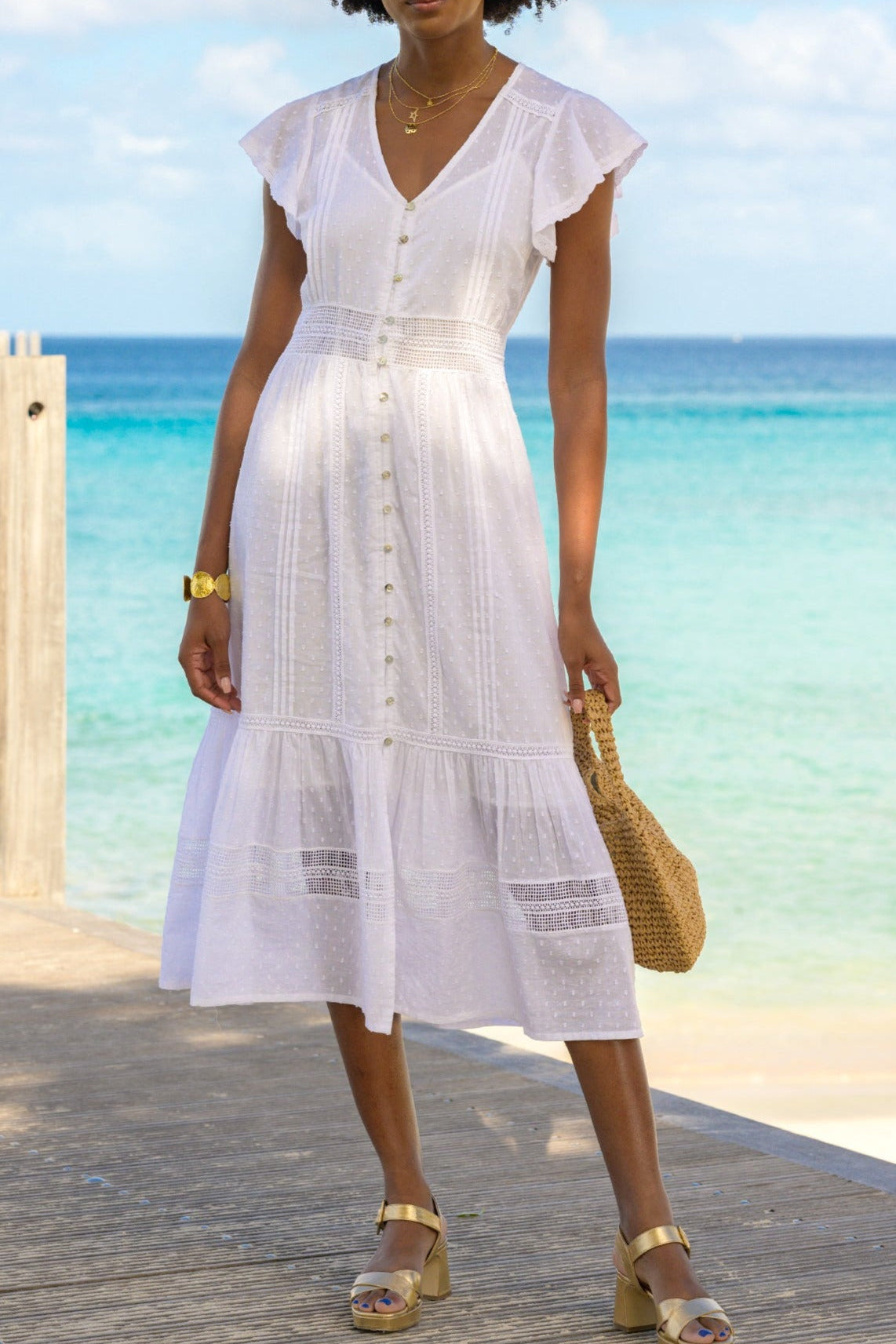 button-down dress – alternate view