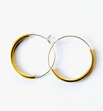 Silver Hoops And Gold Plated Brass Curves by Brass And Bold
