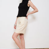 The Amelia Cinched Waist Top in Black