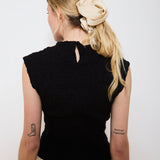 The Amelia Cinched Waist Top in Black