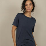 Onyx Luxe Silk Knitted T-Shirt