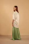 Organic Cotton Oversized T-Shirt With Silk Details by Lora Gene