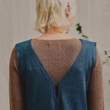 Mori Merino Fine Knit Wool Jumpsuit in Indigo