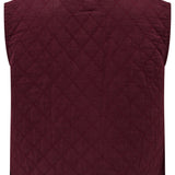 Pablo Quilted Denim Vest in Mulberry