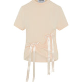 Women's Blush T-Shirt With Bows | Blossom Bow Top | Fanfare