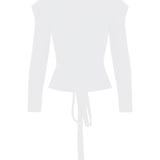 White Top With Shoulder Pads