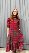 The Rosalie Dress in Red Tartan By The Well Worn