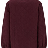 Pablo Quilted Denim Jacket in Mulberry