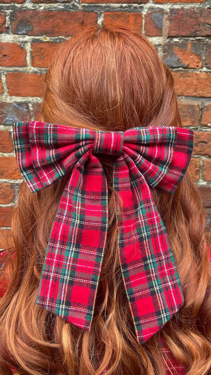 The Holly Bow in Red Tartan by The Well Worn