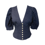The Rosa Blouse Navy Spot
