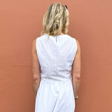 Havana Top in White Broderie
