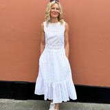 Havana Top in White Broderie