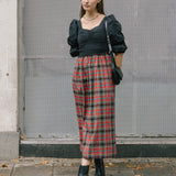 Lilith Tartan Midi Dress