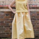 Yellow Silk Tina Skirt