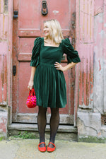 Lucinda Green Velvet Dress by Mary Benson