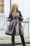 Winter Floral Jacquard Dress by Mary Benson