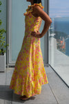 Sari Dress in Sunshine Yellow Batik by Arifah Studio