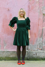 Lucinda Green Velvet Dress by Mary Benson