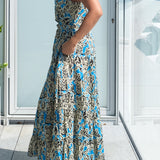 Indah Dress in Jungle Blue by Arifah Studio
