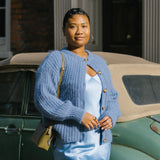 Sophie Italian Cardigan in Soft Blue