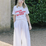 Liberté Egalité Sororité White Organic Cotton T-Shirt