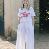 Liberté Egalité Sororité White Organic Cotton T-Shirt