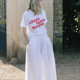 Liberté Egalité Sororité White Organic Cotton T-Shirt