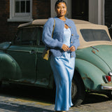 Sophie Italian Cardigan in Soft Blue