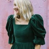 Lucinda Green Velvet Dress