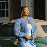 Sophie Italian Cardigan in Soft Blue