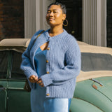 Sophie Italian Cardigan in Soft Blue
