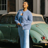 Sophie Italian Cardigan in Soft Blue