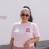 No Grit No Pearl Organic Cotton T-Shirt in Stonewash Pink