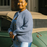 Sophie Italian Cardigan in Soft Blue