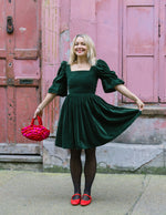 Lucinda Green Velvet Dress by Mary Benson