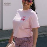 No Grit No Pearl Organic Cotton T-Shirt in Stonewash Pink