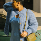 Sophie Italian Cardigan in Soft Blue