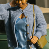 Sophie Italian Cardigan in Soft Blue