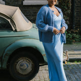 Sophie Italian Cardigan in Soft Blue