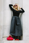 Velvet & Taffeta Midi Dress by Albaray