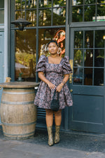 Winter Floral Jacquard Dress by Mary Benson