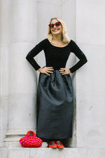 Velvet & Taffeta Midi Dress by Albaray