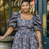 Winter Floral Jacquard Dress